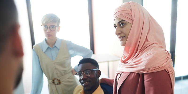Team in conference room